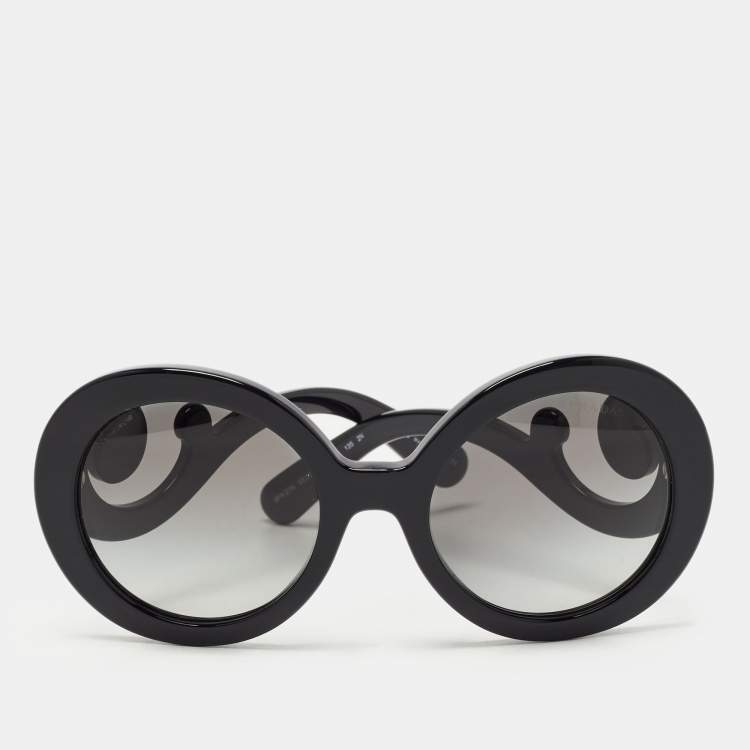 Prada Black SPR27N Baroque Round Sunglasses Prada | TLC