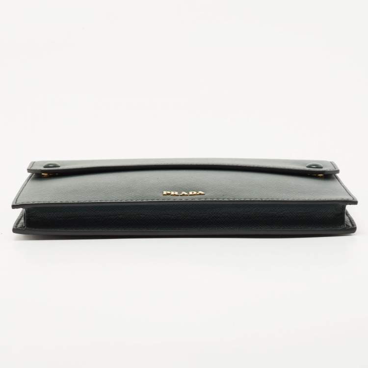 مملوكة مسبقًا Prada Green Saffiano Leather Smartphone Case