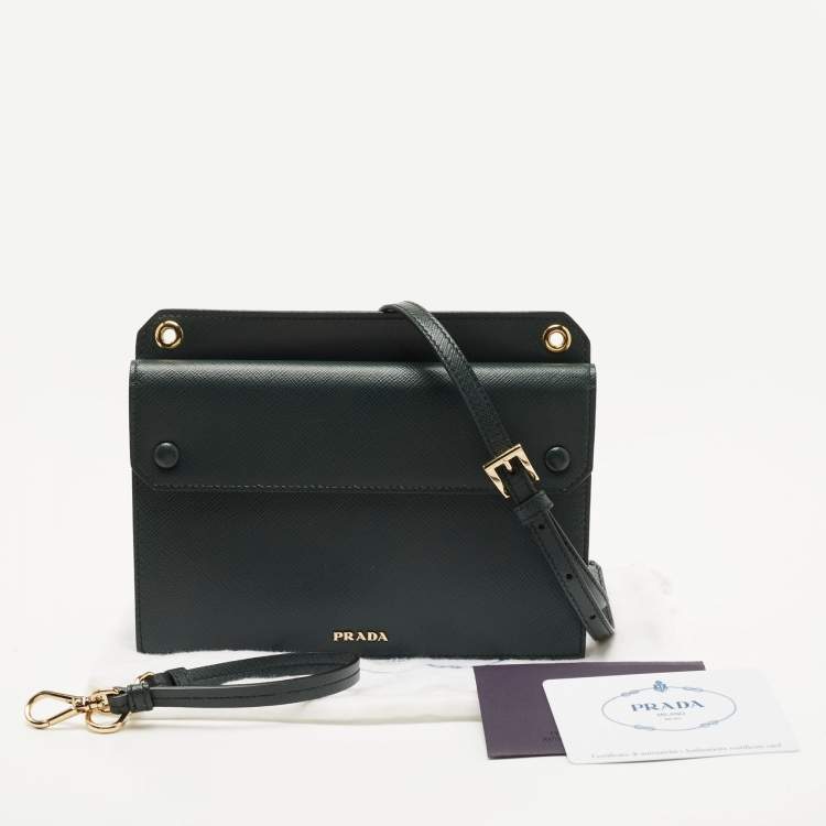 مملوكة مسبقًا Prada Green Saffiano Leather Smartphone Case