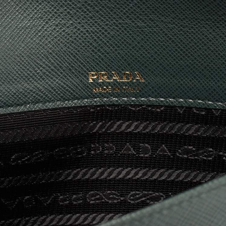 مملوكة مسبقًا Prada Green Saffiano Leather Smartphone Case