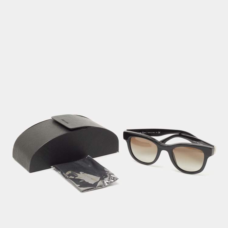 Pre Owned Prada Black SPR27P Clubmaster Wayfarer Sunglasses