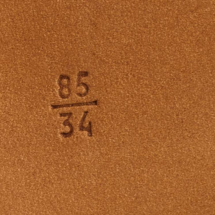 مملوكة مسبقًا Prada Light Pink Suede Logo Plague Crystals Buckle Belt 85CM