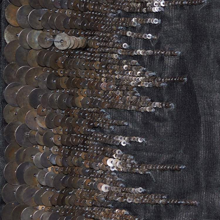مملوكة مسبقًا Prada Black Cashmere Embellished Fringed Stole