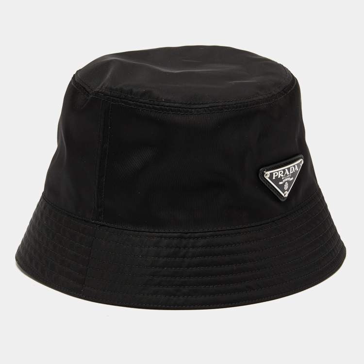 Prada Black Nylon Bucket Hat M Prada   TLC