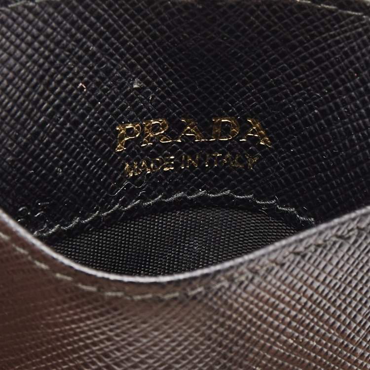 Prada badge holder black