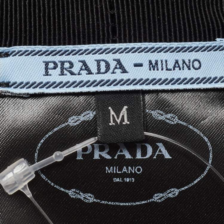 Pre Owned Prada Black Re-Nylon Bucket Hat M