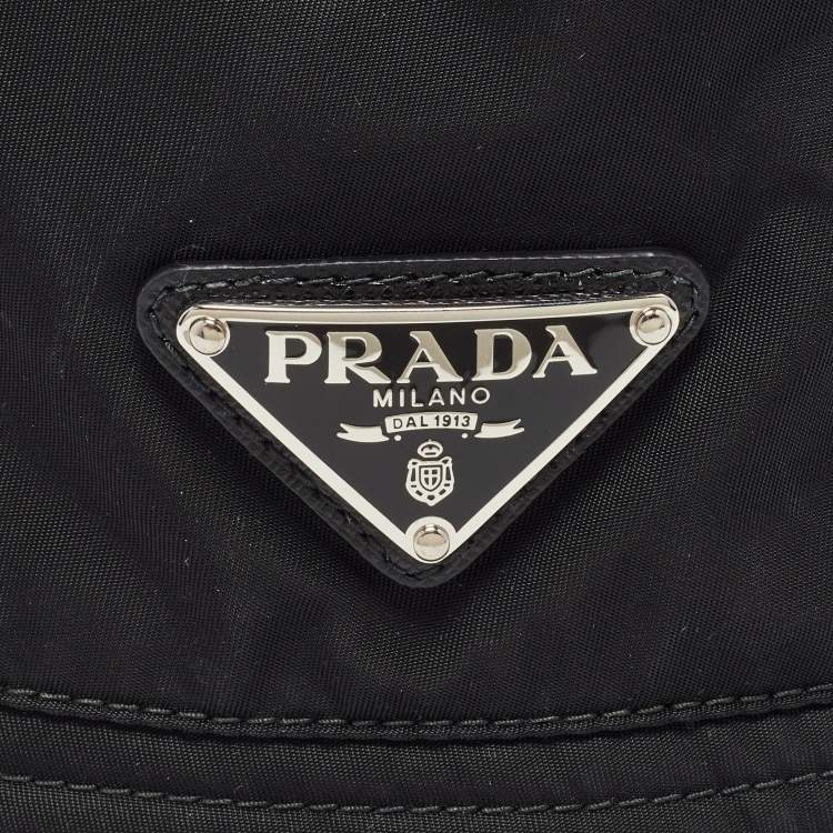 Pre Owned Prada Black Re-Nylon Bucket Hat M