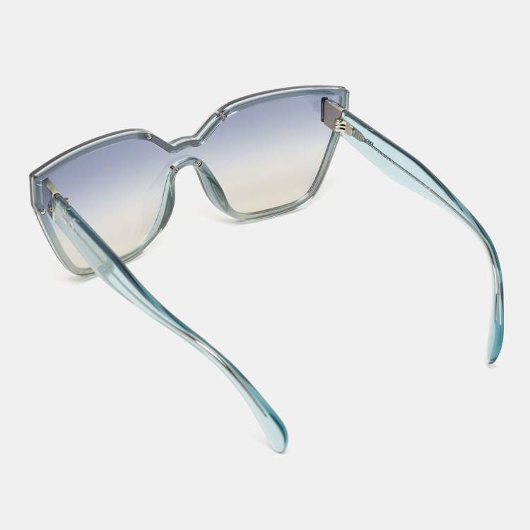 Pre Owned Prada Transparent SPR16T Butterfly Sunglasses