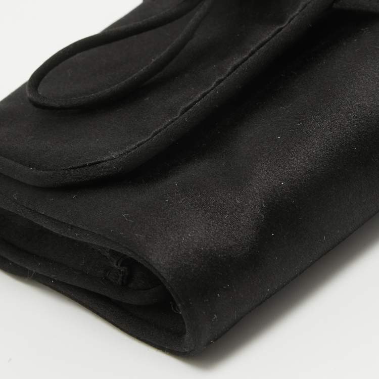 Pre Owned Prada Black Satin Foldable Travel Pouch