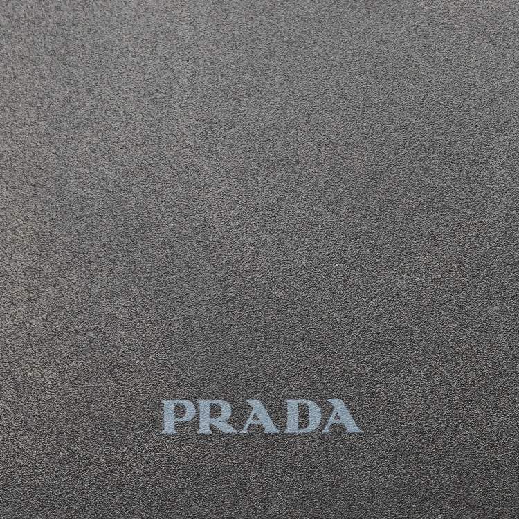 مملوكة مسبقًا Prada Pink/Black Suede Crystals Embellished iPhone 14 Pro Max Cover