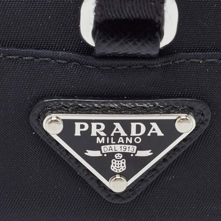 Pre Owned Prada Black Nylon Airpods Pro Case with Adjustable Strap