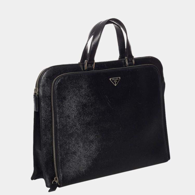 Prada Black Saffiano Business Bag Prada | TLC