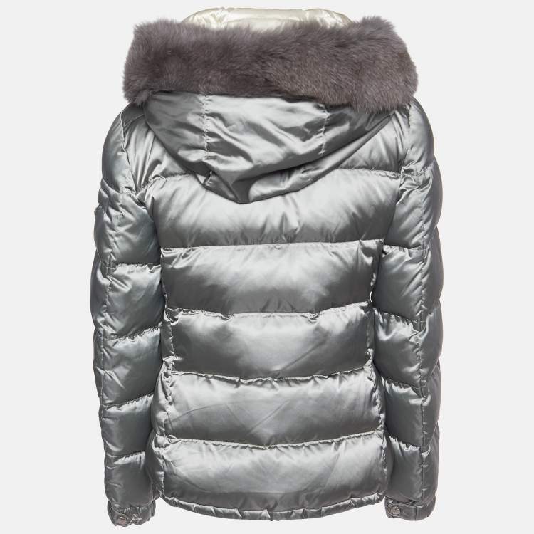 Pre Owned Prada Green Down Quilted Zip Up Jacket M