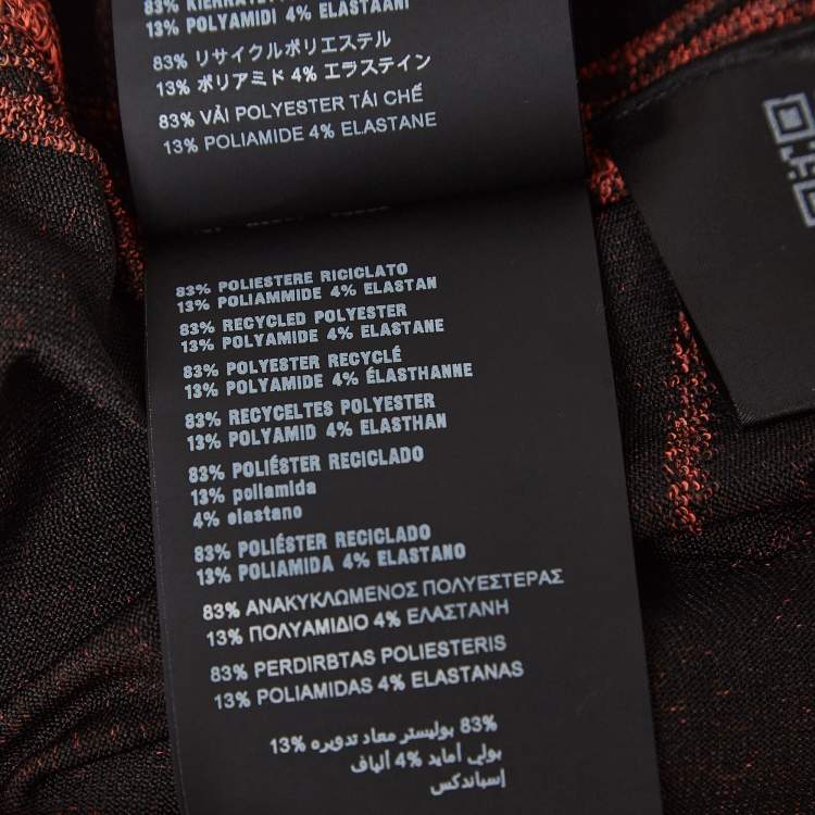 مملوكة مسبقًا Prada Orange Melange Jersey Zip-Up Sleeveless Top S