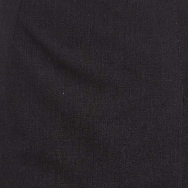 Pre Owned Prada Dark Grey Wool Pencil Skirt XS