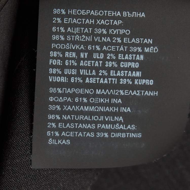 Pre Owned Prada Dark Grey Wool Mini Shift Dress S