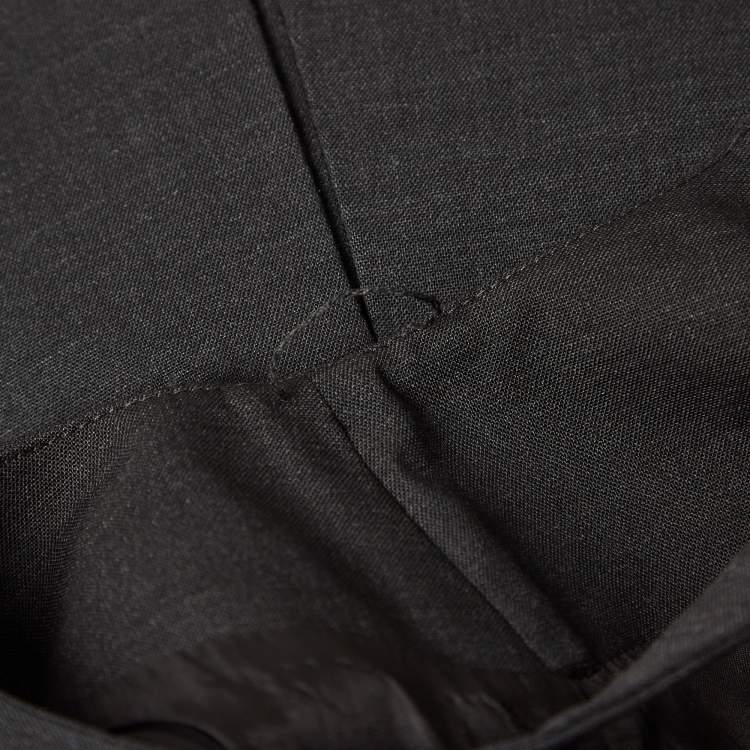 Pre Owned Prada Dark Grey Wool Mini Shift Dress S