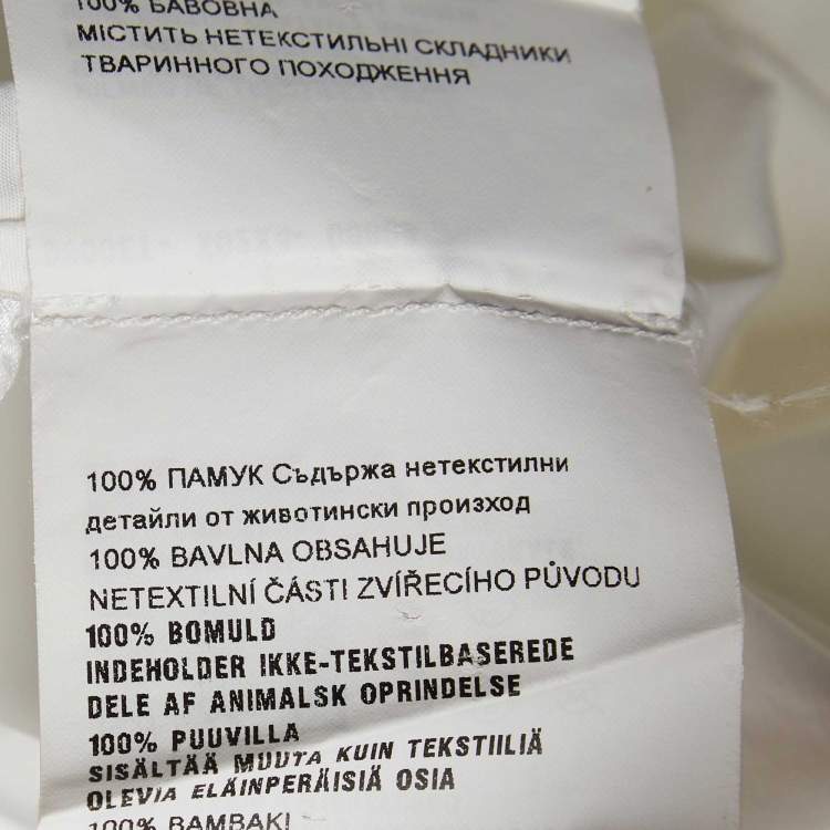 Pre Owned Prada White Cotton Sleeveless Tie-Up Neck Top S