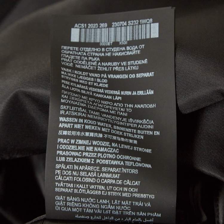 Pre Owned Prada Black Nylon Triangular Pouch Detail Mini Dress S