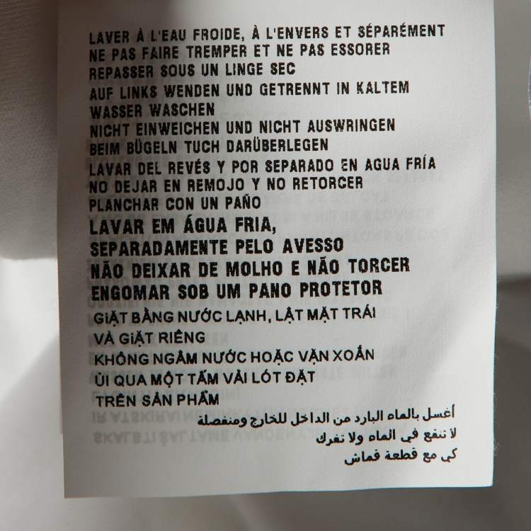 Pre Owned Prada White 3D Logo Interlock Cotton Crew Neck T-Shirt L