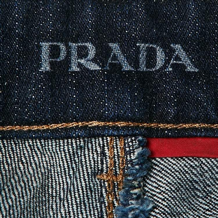 مملوكة مسبقًا Prada Blue Denim Contour Fit Jeans M Waist 27"