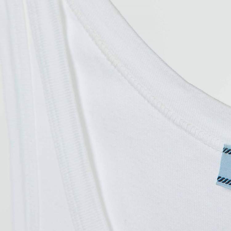 Pre Owned Prada White Cotton Knit Tank Top M