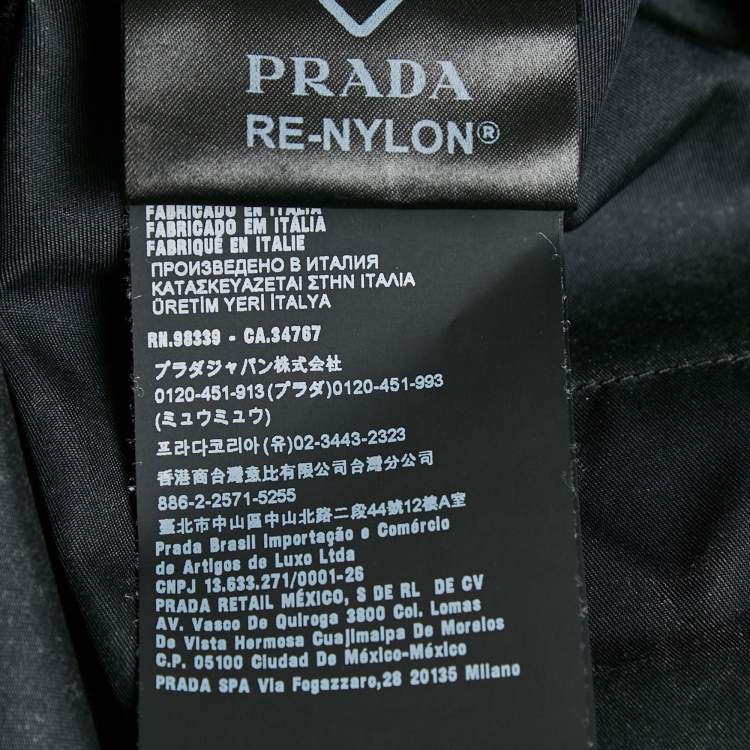Pre Owned Prada Black Re-Nylon Drawstring Shorts M
