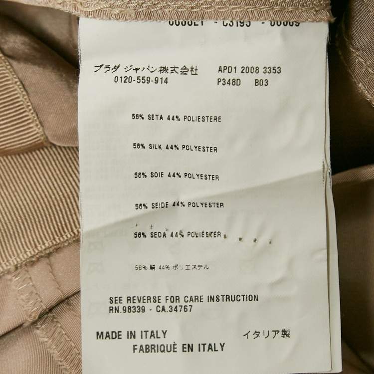 Pre Owned Prada Pink Silk Blend Pleated Short Dress S