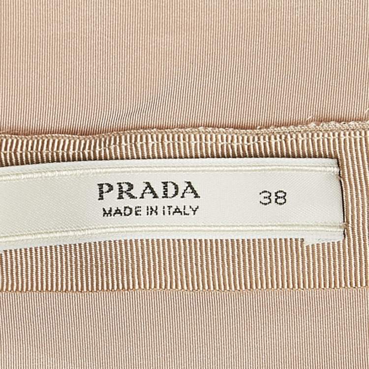 Pre Owned Prada Pink Silk Blend Pleated Short Dress S