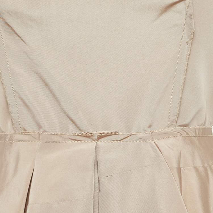 Pre Owned Prada Pink Silk Blend Pleated Short Dress S