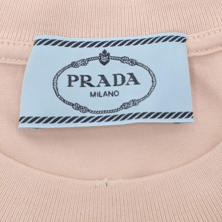 Pre Owned Prada Pink Cotton T-shirt M