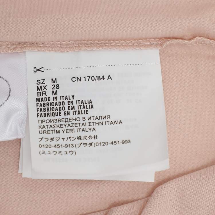 Pre Owned Prada Pink Cotton T-shirt M