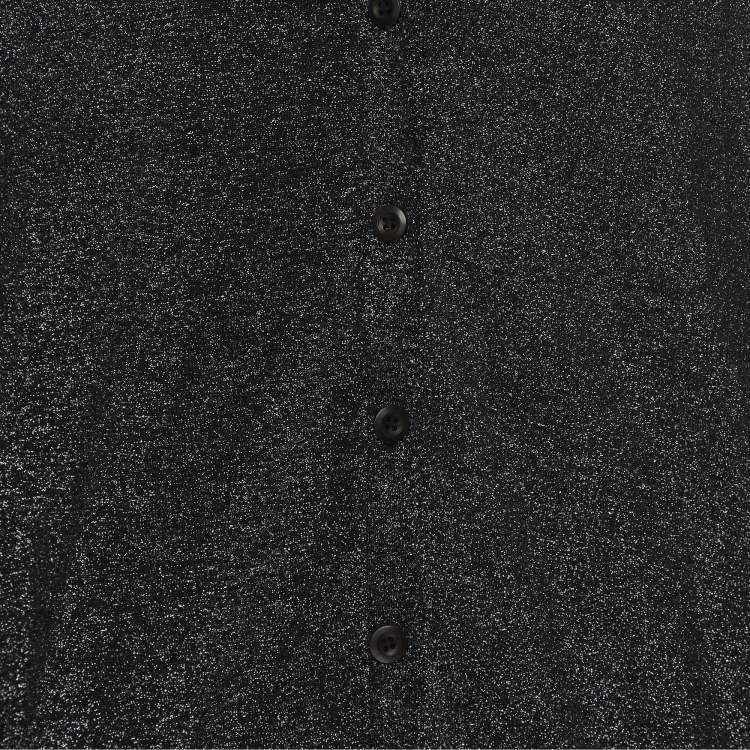 Pre Owned Prada Silver Shimmering Lurex Fabric Cardigan M