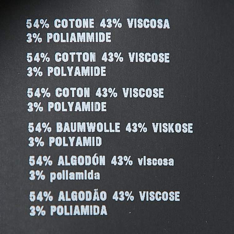 Pre Owned Prada Blue Logo Embossed Cotton Blend Knit Sleeveless Crop Top M