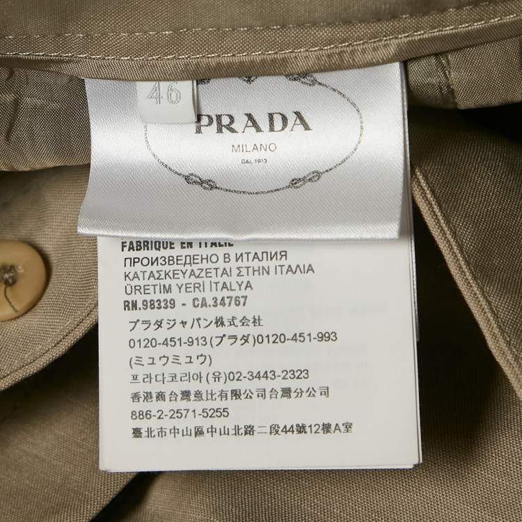 Pre Owned Prada Beige Wool Pants Suit L