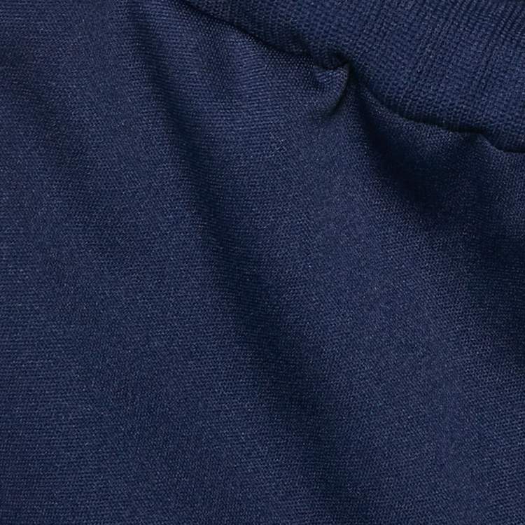 Pre Owned Prada Navy Blue Side Stripe Stretch Knit Jogger S