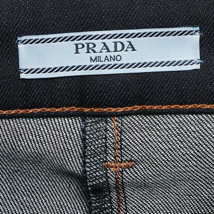 Pre Owned Prada Navy Blue Denim Skinny Jeans S Waist 25"