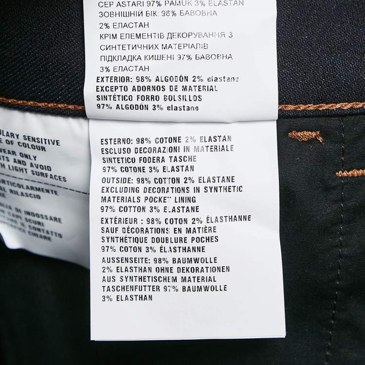 Pre Owned Prada Navy Blue Denim Skinny Jeans S Waist 25"