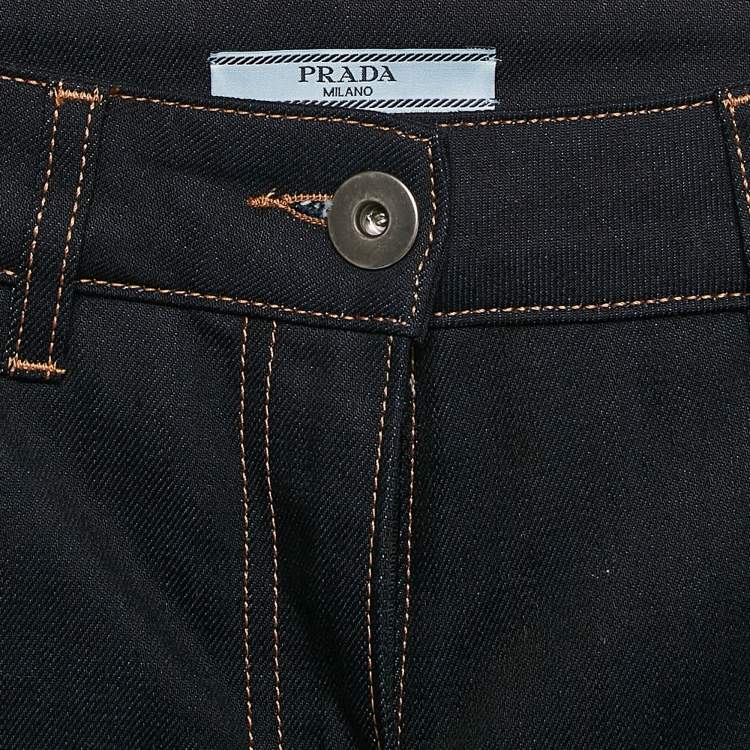 Pre Owned Prada Navy Blue Denim Skinny Jeans S Waist 25"