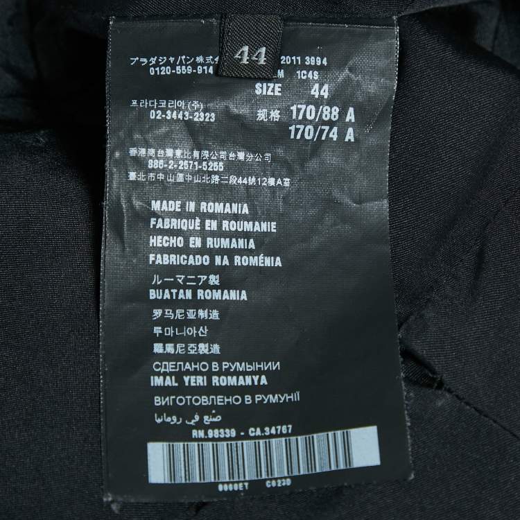 Pre Owned Prada Black Polka Dot Print Crepe Short Dress M