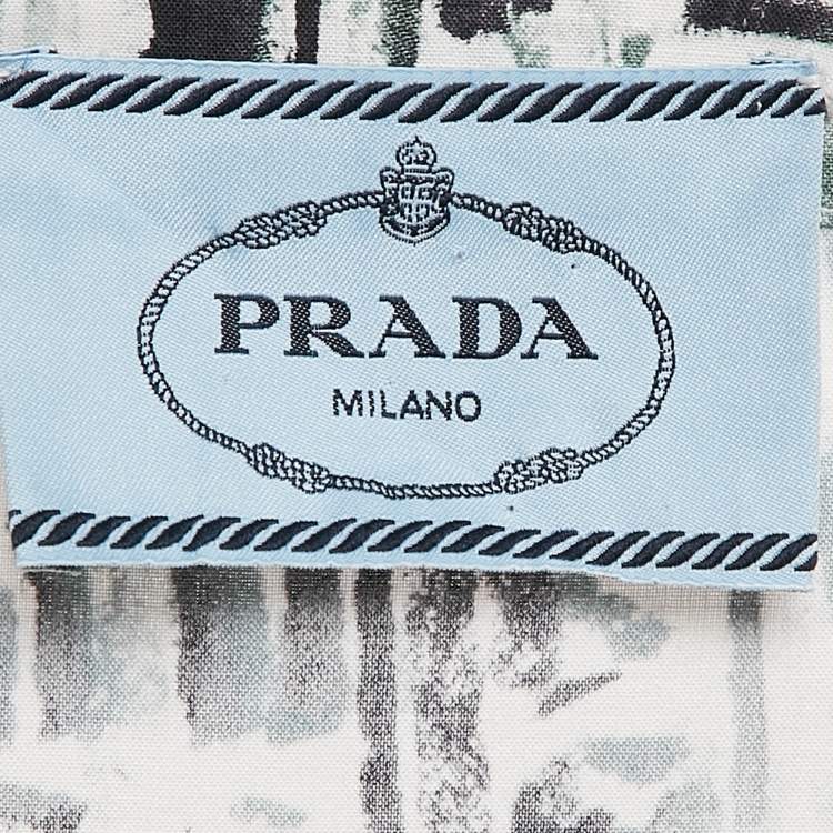 Pre Owned Prada Multicolor Printed Cotton Mini Dress S