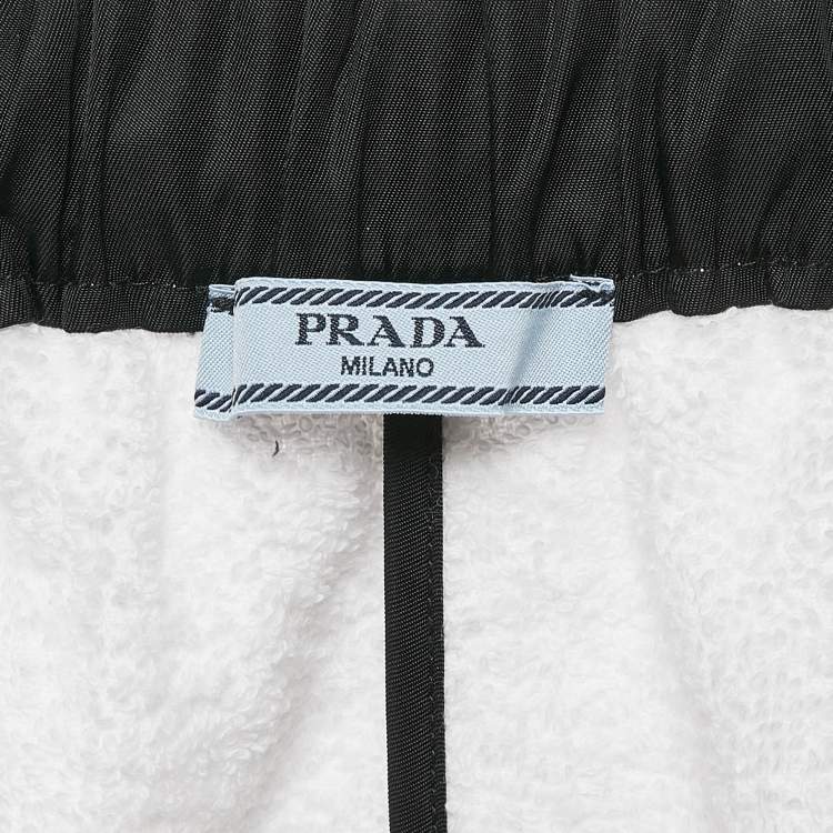 Pre Owned Prada White Cotton Terry Shorts XL