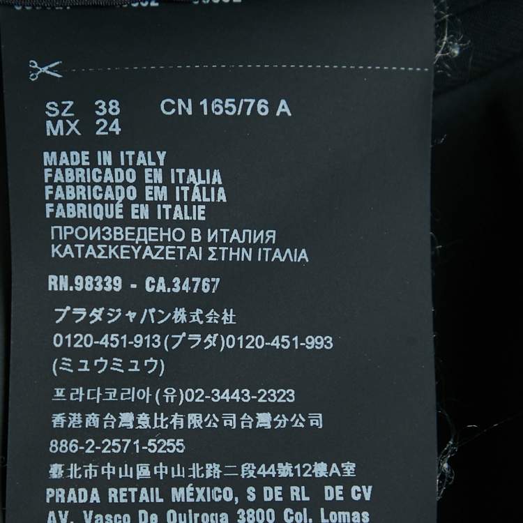 مملوكة مسبقًا Prada Black Crepe Sleeveless High-Neck Mini Dress S