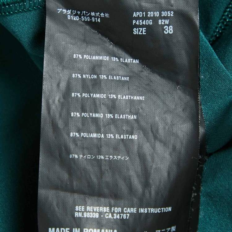 Pre Owned Prada Green Jersey Button Front Shirt S