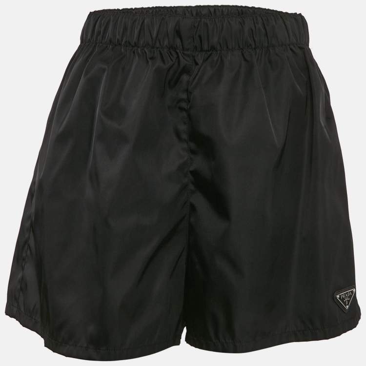 Pre Owned Prada Black Re-Nylon Shorts M
