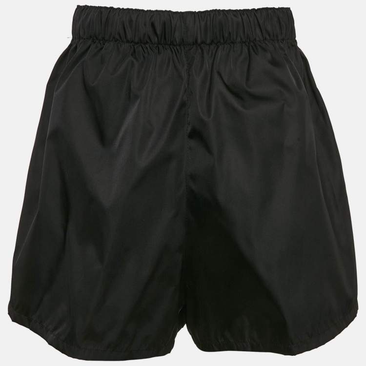 Pre Owned Prada Black Re-Nylon Shorts M