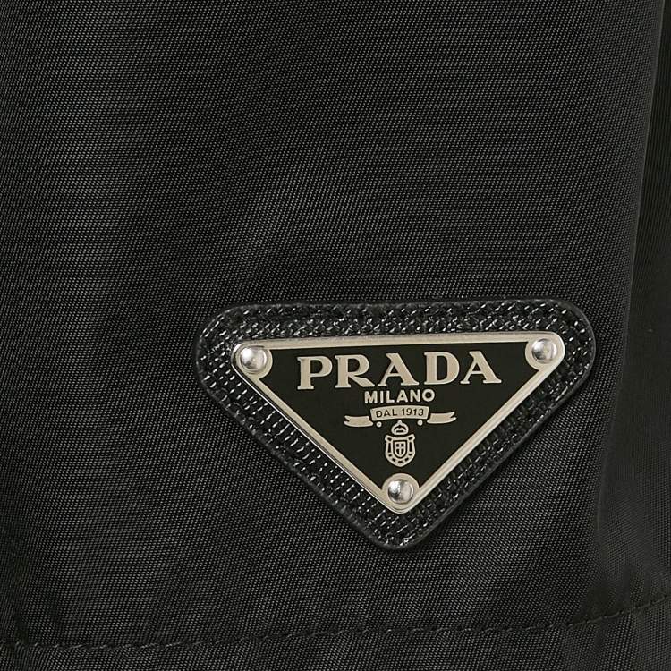 Pre Owned Prada Black Re-Nylon Shorts M