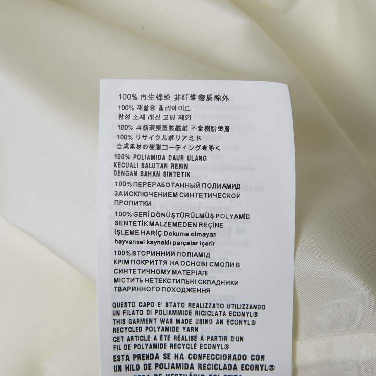 Pre Owned Prada Off-White Re-Nylon Button Front Shirt S