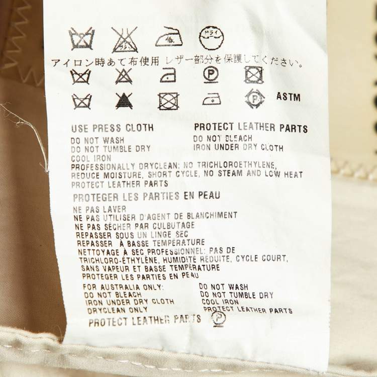 Pre Owned Prada Sport Cream Cotton Double Breasted Coat L