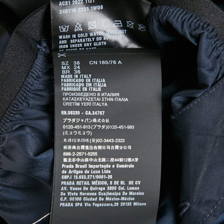 Pre Owned Prada Navy Blue Re-Nylon Shirt and Shorts Set S